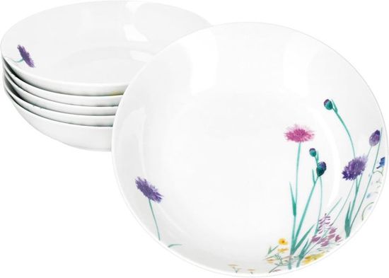 Set De 6 Assiettes Creuses MamboCat Kattegat - 500ml, Noir Mat, Faïence