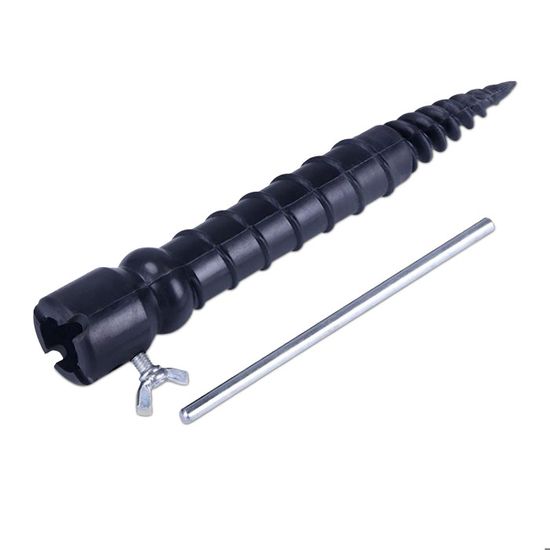 Piquet De Pelouse Relaxdays Pour Parasol - Support Réglable 25-40 Mm, 4 Dents, Pour Parasol Ou Séchoir Rotatif