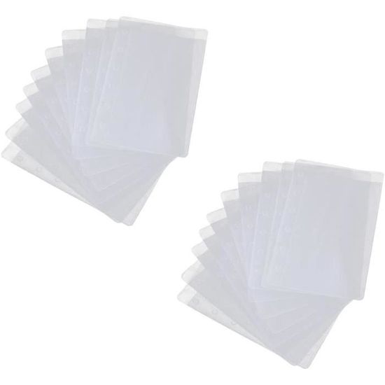 Lot De 2 Pochettes Transparentes Pour Billets De Banque/timbres - Pages PVC Pour Classeur à Anneaux