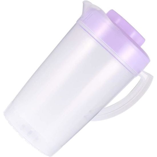 NETANY Carafe à Eau En Plastique De 1,4 L Avec Couvercle à Rabat, Lot De 2 Récipients à Jus à Base Carrée, Pichet En Plastique Transparent U2013 Pour Eau, Thé Glacé, Jus