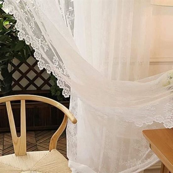 Lot De 2 Rideaux De Cuisine TOPICK - 63x115 Cm - Motif Croisé Semi-Transparent - Taupe - Pour Fenêtre, Placard & Salon