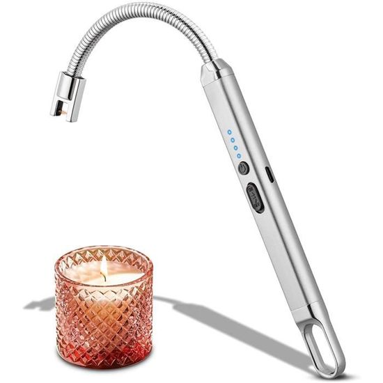Briquet Électrique Rechargeable - Allume Bougie - Rose - Sécurité Et Écologique