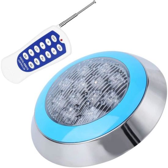 Lampe De Pêche Sous-marine LED Bleue IP68 - 12-24V, 13W, Angle 360°, Pour Attirer Poissons La Nuit