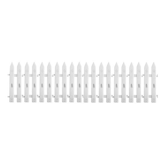 24 Mini Clôtures De Noël En Plastique Blanc - 11,5x29,5cm - Décoration Sapin, Pelouse, Jardin