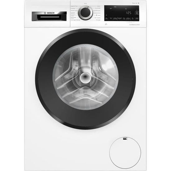 Lave-Linge Bosch Série 4 WAN28258FR - 8 Kg, 1400 Tr/min, Blanc - Moteur Silence, A+++, Eco Silence Drive