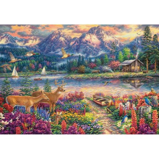 Puzzle 1500 pièces : Majesté de la montagne printanière Cdiscount