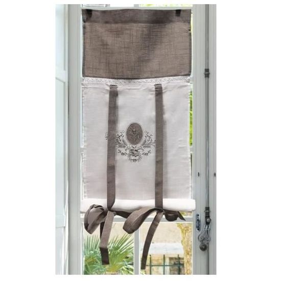 Paire De Rideaux Brise-bise Style Shabby Chic - 57 X 88 Cm - Motif Floral Multicolore