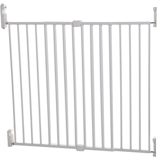 DREAMBABY Barrière de sécurité Extra large BROADWAY Gro Gate - A visser -  L 76/134,5 x H 76 cm - Blanche