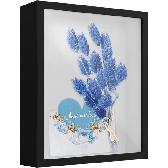 Cadre Boîte 3D Blanc Gamme Radcliffe - Cadre Ombre En Bois Avec Support, Pour Photo Ou Objet (format Variable)