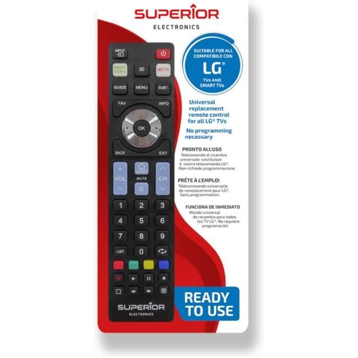 Riry Télécommande Universelle G019 - Compatible Toutes Marques TV, Facile à Configurer En 3 Étapes