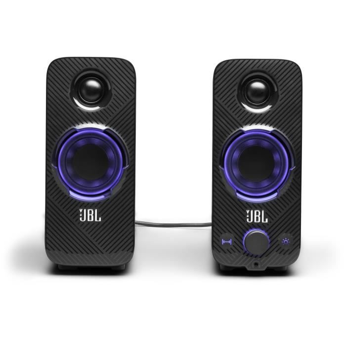 JBL Quantum Duo - Enceintes de bureau avec jeux de lumières et Bluetooth intégré