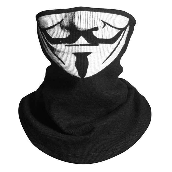 V pour Vendetta Cosplay Cagoule Masque Balaclava Réglable Moitié du Visage