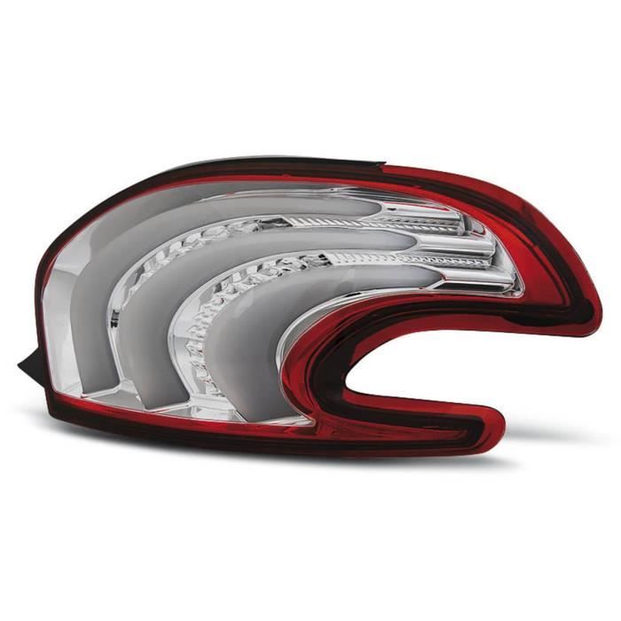 Paire de feux arriere Peugeot 208 12-15 FULL LED rouge blanc