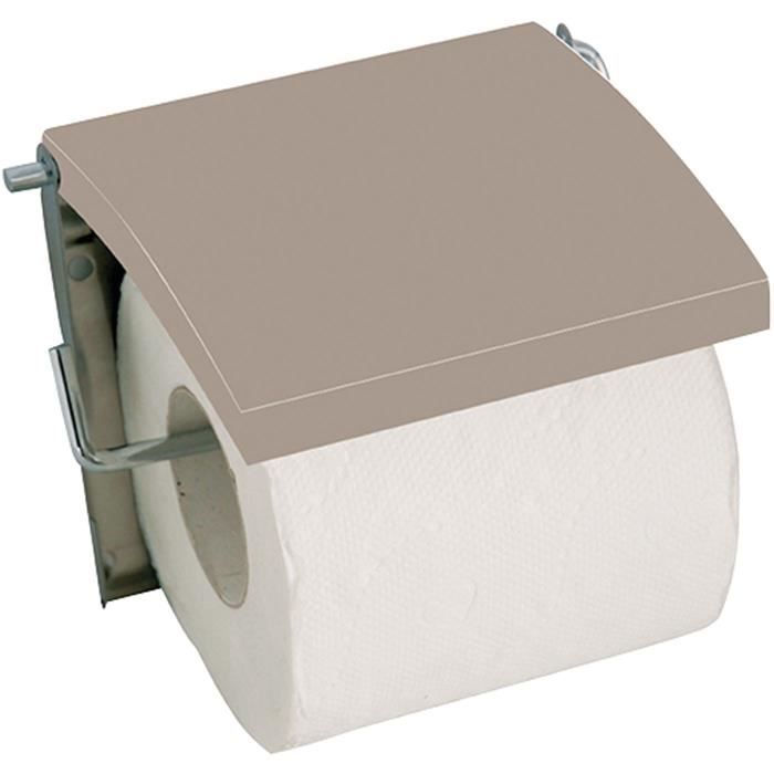 MSV PORTE ROULEAU PAPIER WC BEIGE ET INOX
