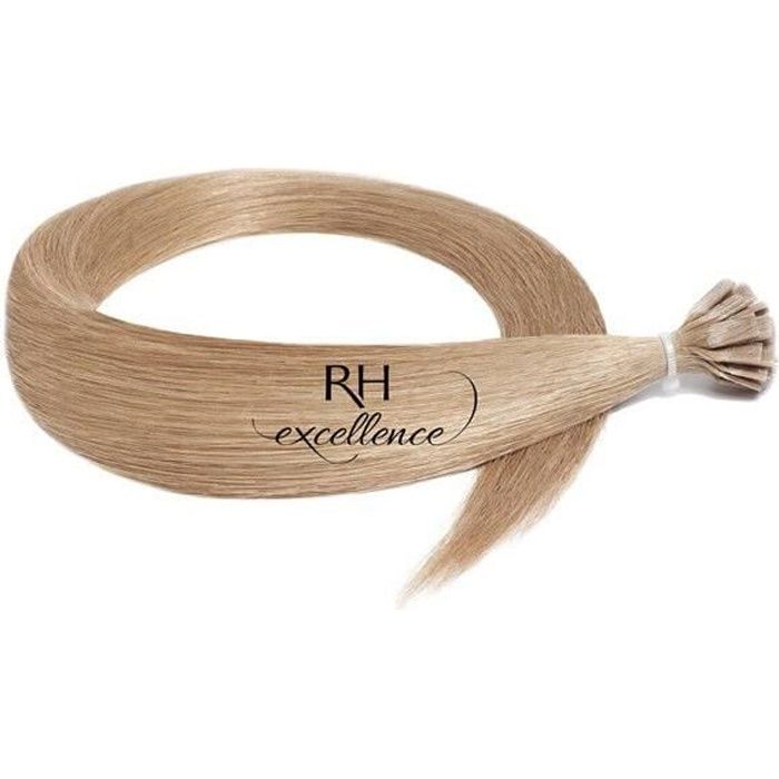 Extension Keratine - Lisse - Blond très clair doré cendré N°18 - Extension a chaud - Excellence (RH : N°18 Blond très clair doré ...
