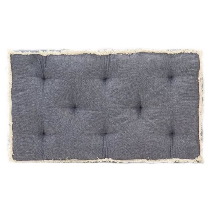 VIE5021Chic Coussin de canapé palette - Coussin extérieur Coussin de sol Grand Confort Galettes de chaise Bleu 73x40x7 cm