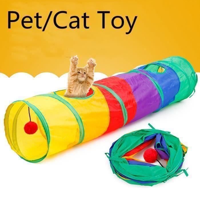 Le chat de Tunnel d'animal familier a imprimé le jouet de tunnel de chaton crépu vert avec la boule Jouez le jouet d'amusement ABP64