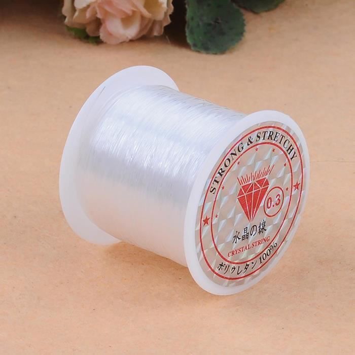 AR133 40m (43 Yard) plat élastique cristal extensible chaîne Polyester cordon pour la fabrication de bijoux Bracelet perles fil art