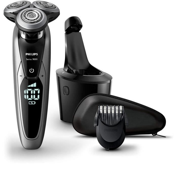 Philips S9711-32 Rasoir électrique Series 9000 avec Système de Nettoyage SmartClean et Tondeuse Barbe