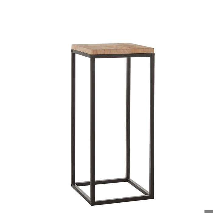 Mica Decorations Oskar Table d'appoint - L35 x B35 x H81 cm - Bois/Métal - Noir
