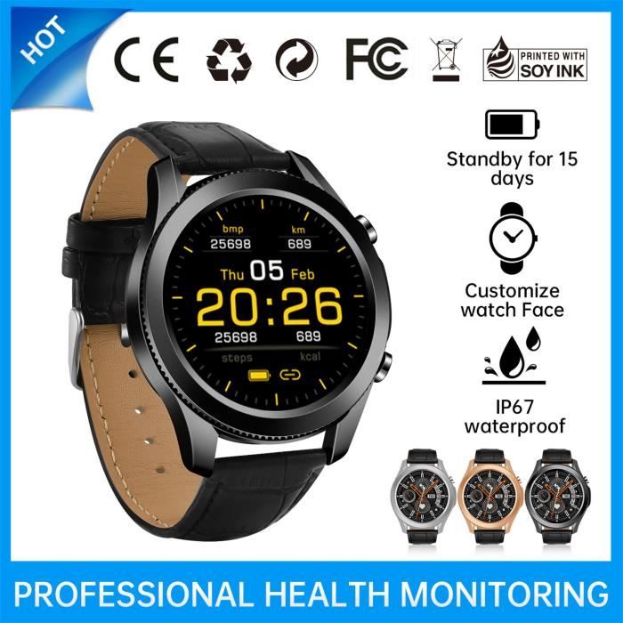 Smart watch Nouvelle montre intelligente Bluetooth W3 Mesure de la fréquence cardiaque d'appel plein écran FWX210305001BK