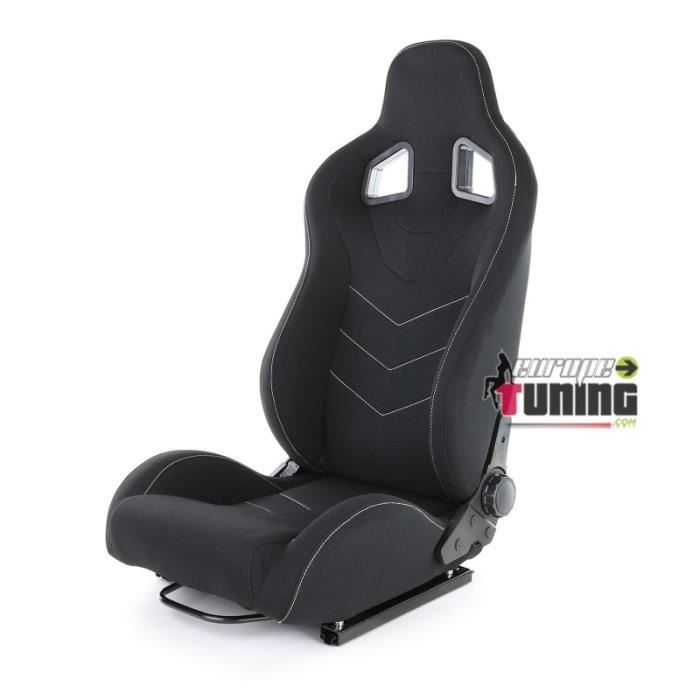 SIEGE BAQUET SPORT NOIR REGLABLE UNIVERSEL II TUNING