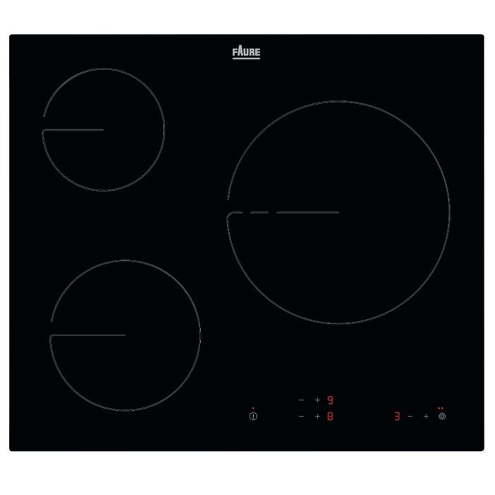 ELECTROLUX FHRN639K Plaque de cuisson vitrocéramique - 3 zones - 5700W - L59 x P52cm - Revêtement verre - Noir