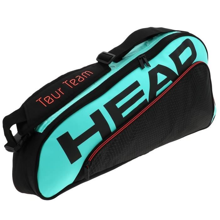 Sac raquette de tennis Tour team 3 raquettes noir vert - Head UNI Noir