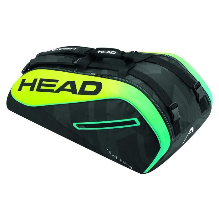 HEAD Tête Unisexe Extreme 9R Supercombi Sac de raquette de tennis, Noir-jaune-bleu, Taille unique