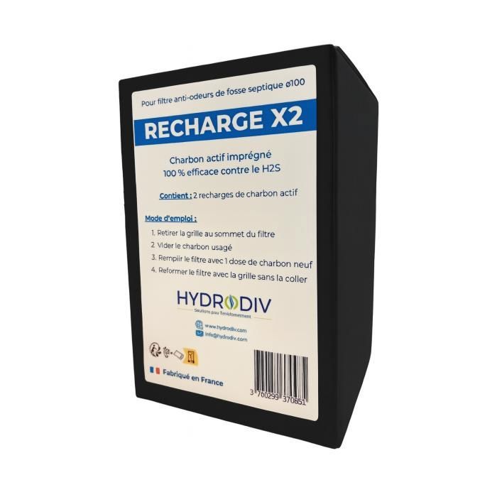 Recharge au charbon actif pour filtre anti-odeurs fosse septique SANIFILTRE S150