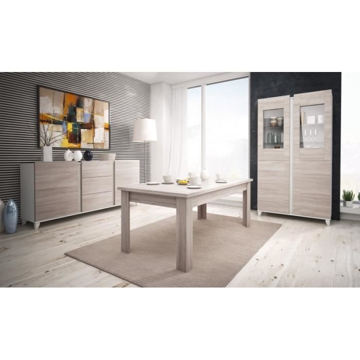 Salle à manger complète MOZET scandinave blanc et MDF