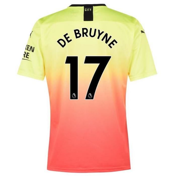 Nouveau Maillot Puma Homme Manchester City Third Flocage Officiel De Bruyne Numéro 17 Saison 2019-2020