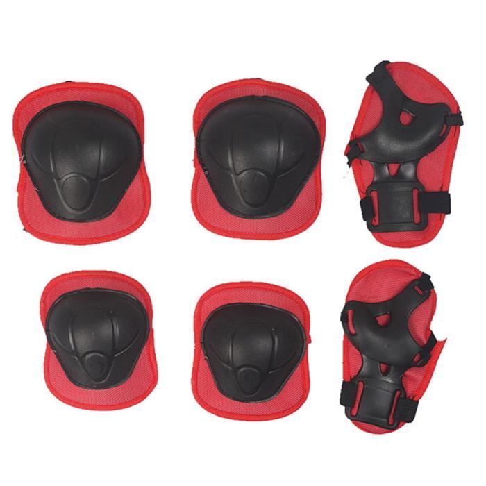 PROTEGE-CHEVILLES - CHEVILLERE,6 pièces genouillères coudières vélo Skateboard poignet protecteur enfants ski protège - Type Red
