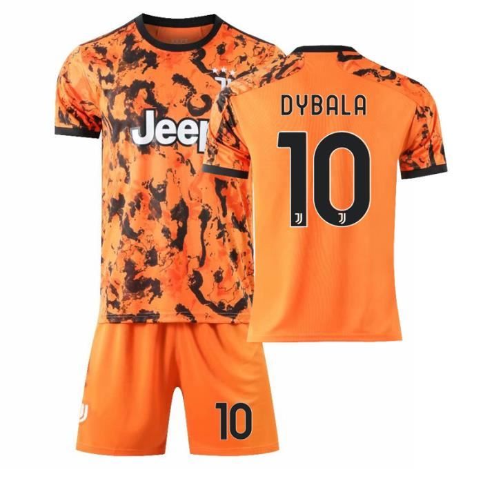 Juventus Cristiano 2021 Nouvelle saison DYBALA NO.10 Jersey Maillot et Shorts de football Homme-Enfant -rouge