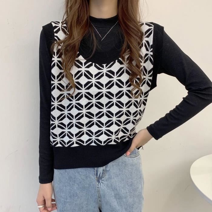 Chandails à manches longues imprimés à la mode pour femmes