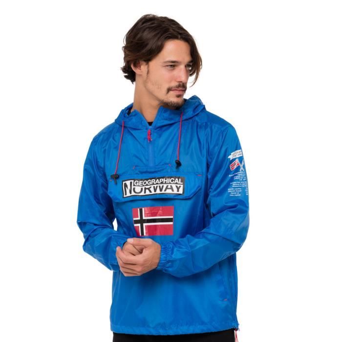 GEOGRAPHICAL NORWAY Coupe-vent à capuche BREST Bleu - Homme
