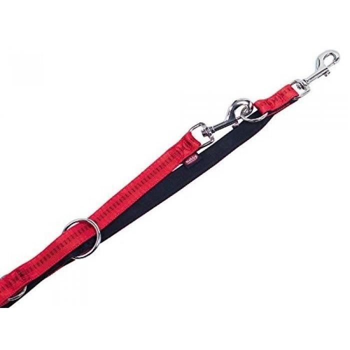NOBBY SOFT GRIP LAISSE RÉGLABLE EN NYLON POUR CHIEN ROUGE 20 MM X 2M