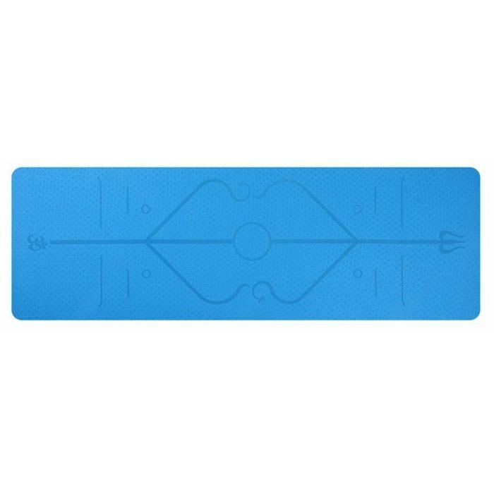 Veronique Tapis Yoga -Tapis De Sport Fitness a La Maison -Tapis de Pilates,Poids léger,Antidérapant 183 * 61 * 0,6 cm bleu