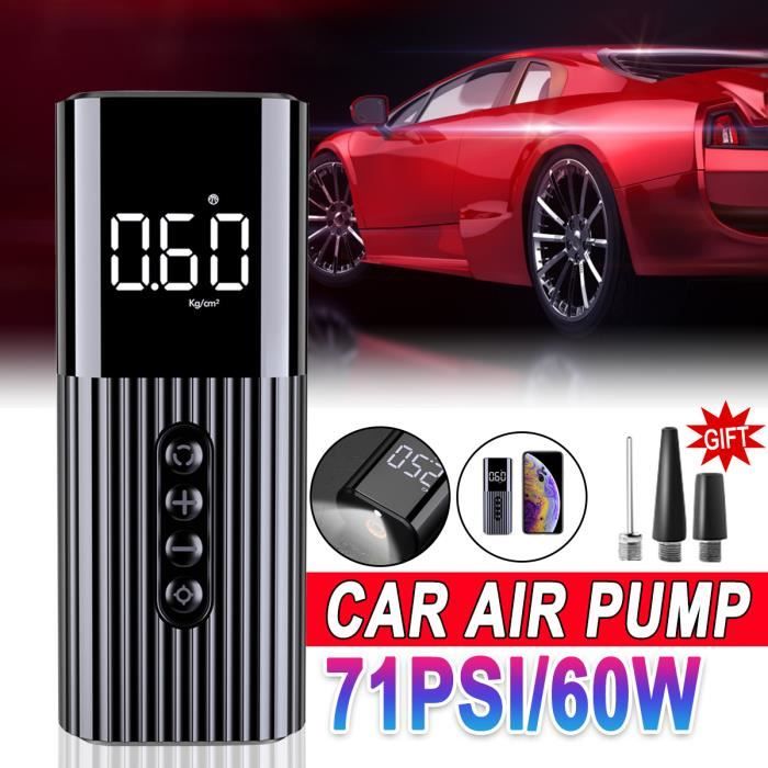 Compresseur d'Air Gonfleur Electrique Digital Ecran LCD Lampe Pour VoitureVélo