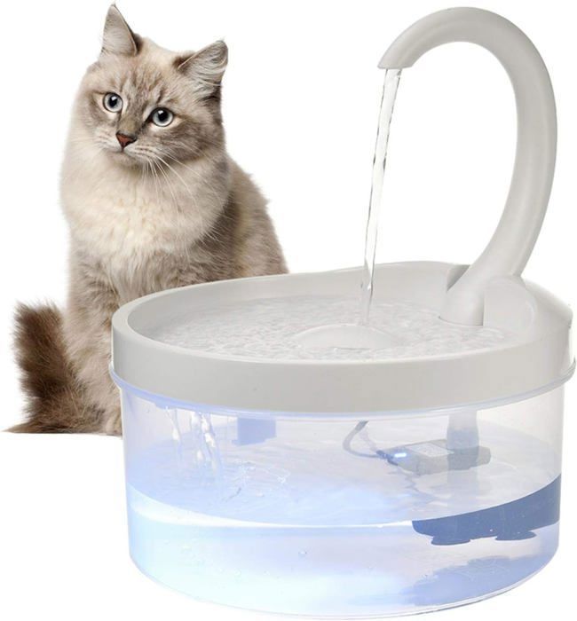 Meilleurs prix pour MTEVOTX  Fontaines pour Chat à Boire , Fontaine Automatique pour Animaux de Compagnie , 2L , avec Filtre à Charbon (Blanc)
