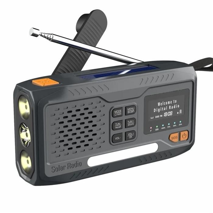 Haut-parleur Radio DAB extérieur batterie externe Radio durgence à manivelle à énergie solaire