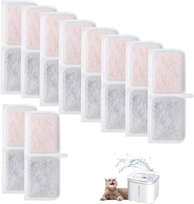 Meilleurs prix pour 10Pcs Filtre Fontaine Eau Chat Filtre Fontaine Chat Avec Charbon Actif Filtre Pour Fontaine à Chat Filtre Fontaine Pour Chats