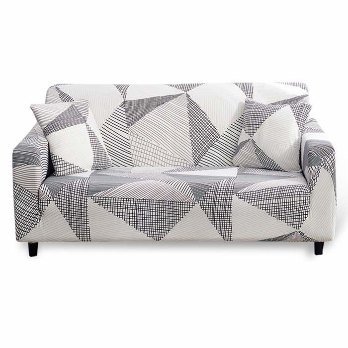 Housse Canape Extensible 2 Places avec Accoudoirs Housse de Canapé Housse Protection avec 1 Housses de Coussin(B)