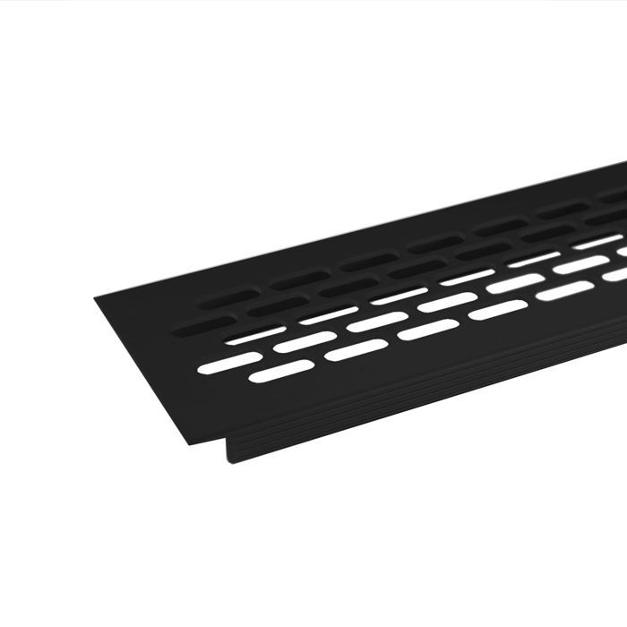 SOTECH Grille de Ventilation 484 x 60 mm Grille Perforée Noir Aération Porte Grille Cheminée