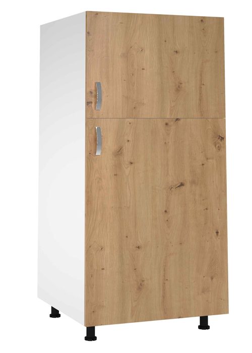 Meuble colonne de cuisine avec 2 portes coloris Chêne Albar - Hauteur 200 x Longueur 60 x profondeur 58 cm Meuble colonne de cuisine avec 2 portes coloris Chêne Albar - Hauteur 200 x Longueur 60 x profondeur 58 cm