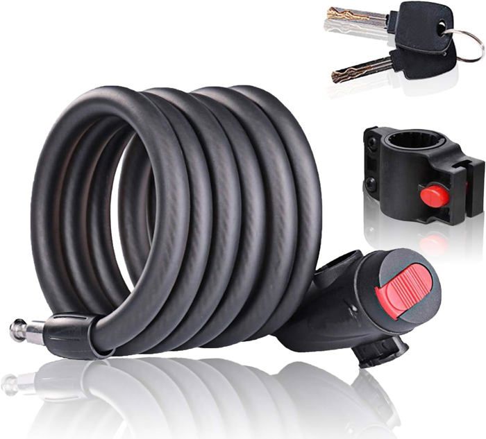 Antivol Vélo 5m Kohlburg Athen - Cadenas Refermable Sans Clé Câble Acier Long Antivol Vélo 5m Kohlburg Athen - Cadenas Refermable Sans Clé Câble Acier Long