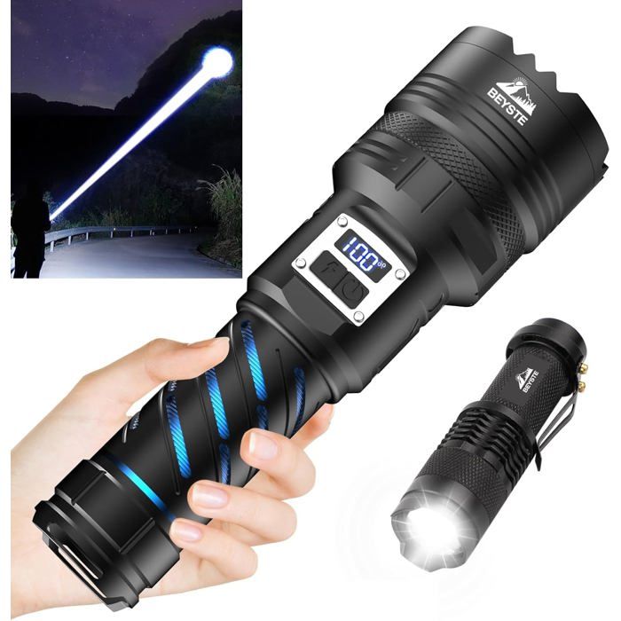 Lampe Torche Led Ultra Puissante 600000 Lumens Lampe De Poche Torche Led Puissante Rechargeable Lampe Torche Puissante Torche À Ha