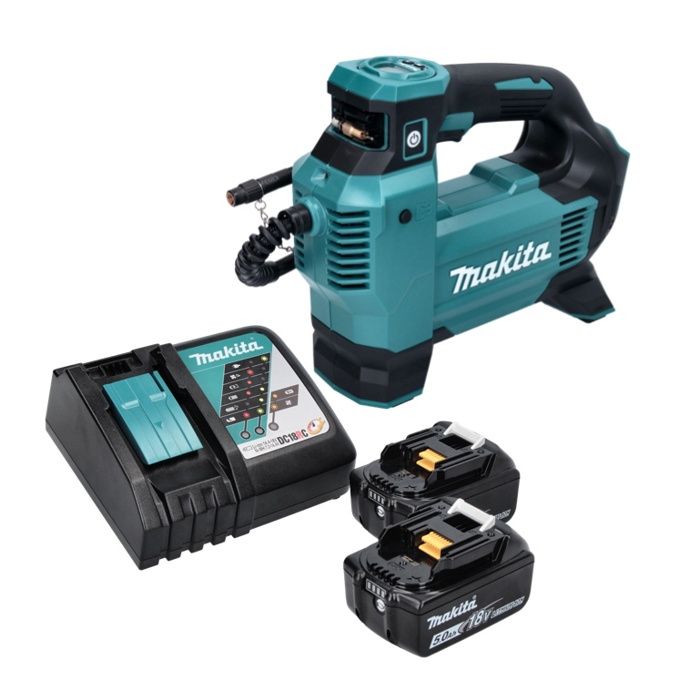 Makita DMP 181 RT Compresseur à batterie 18 V 11 1 bar + 2x batterie 5 0 Ah + chargeur 11.10 bar - vue 2
