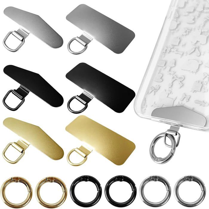 Patch pour Cordon de Téléphone Portable6PCS Téléphone Cordon PatchMétal Patch