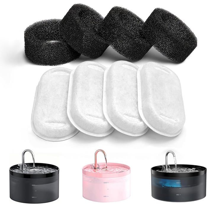 Meilleurs prix pour FLEUVE - Fontaine a eau pour chat - Filtres 8 Pcs Fontaine Charbon + Mousse Filtration Pour Fontaine Chats
